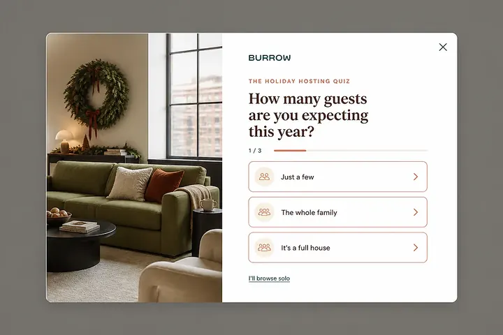 Quiz popup concept from the library