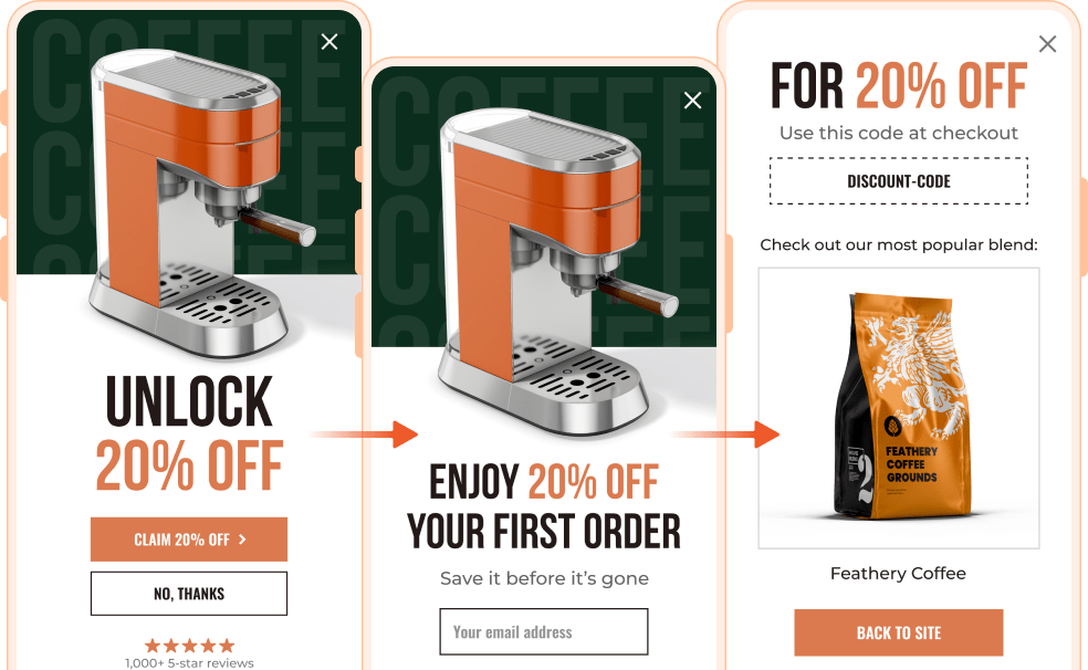 Achieve 15-20% opt-in rates with smarter popups