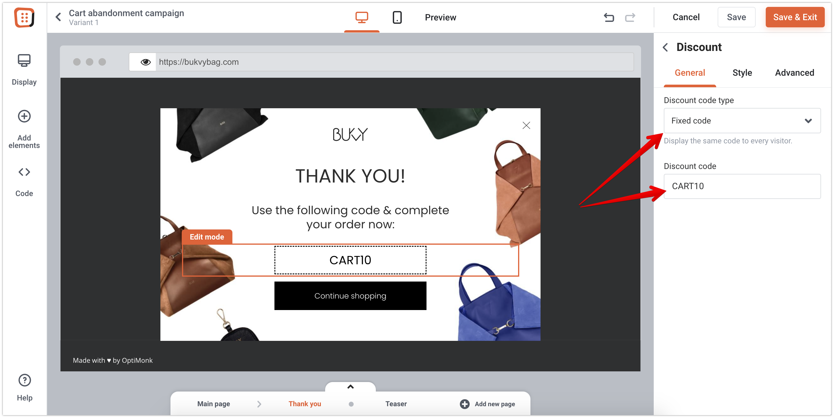 Add your coupon code