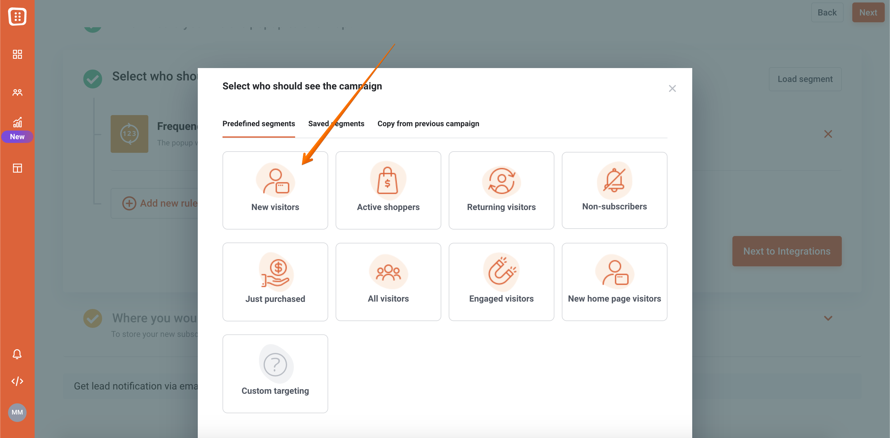 Target and launch your campaign