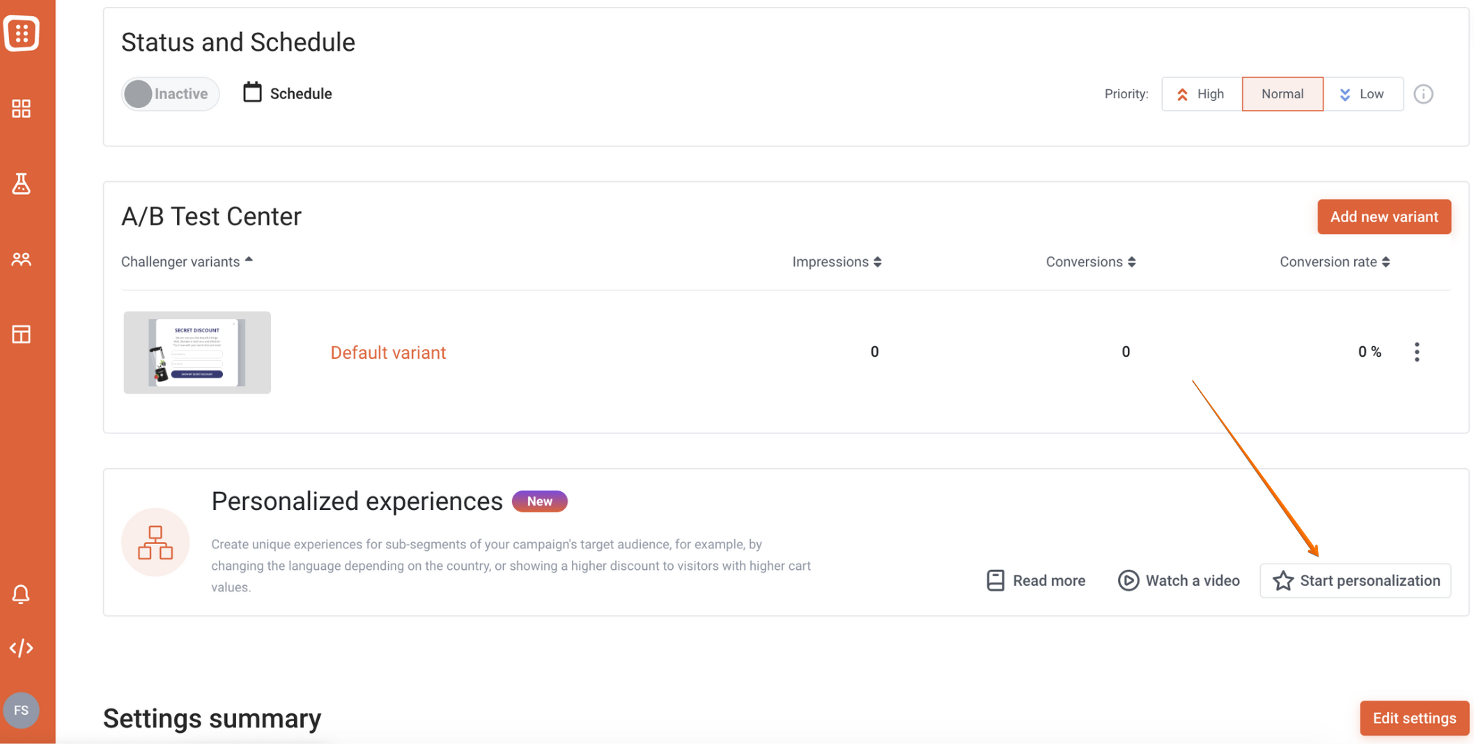 Personalized experiences