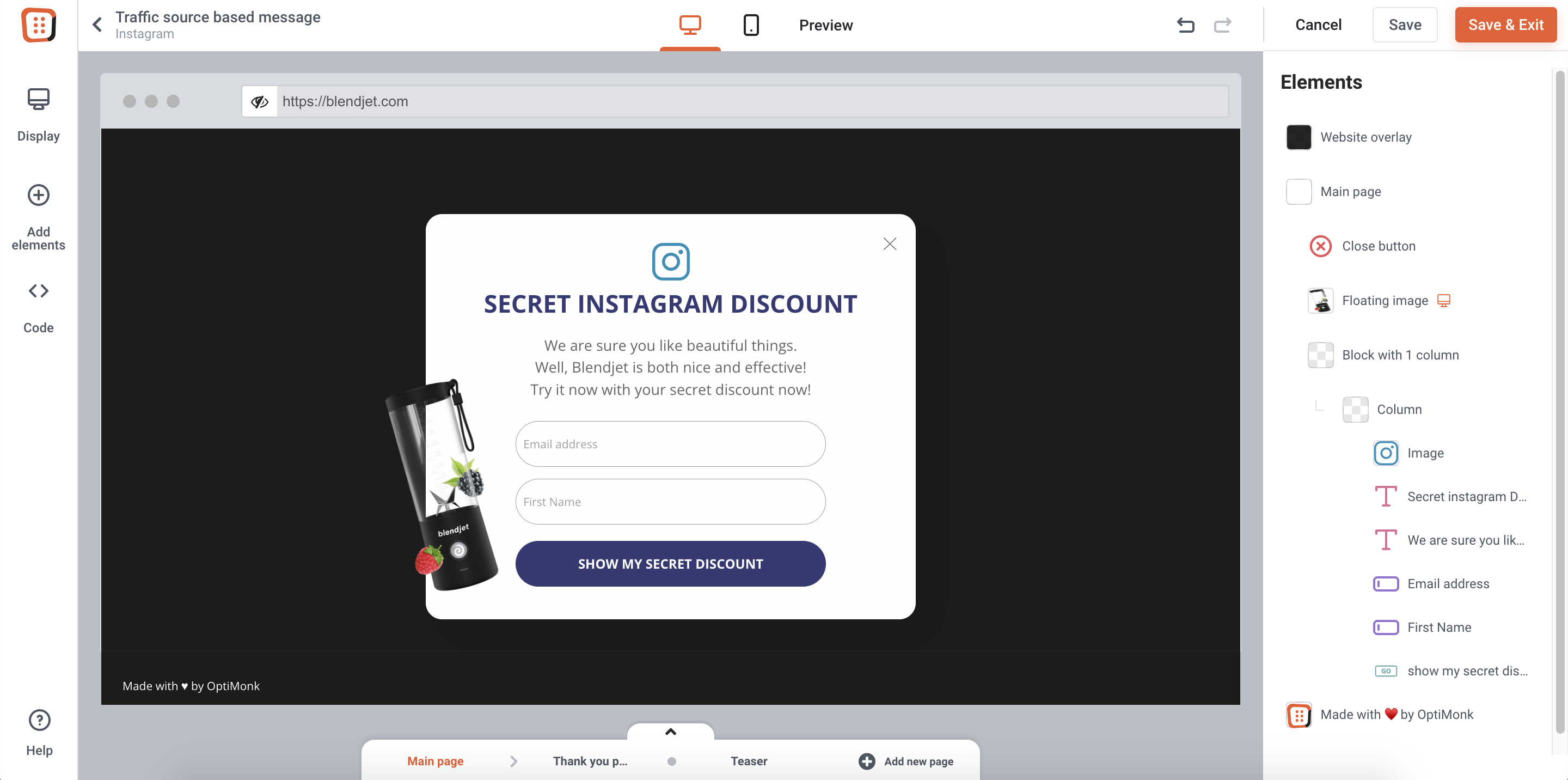 Instagram discount