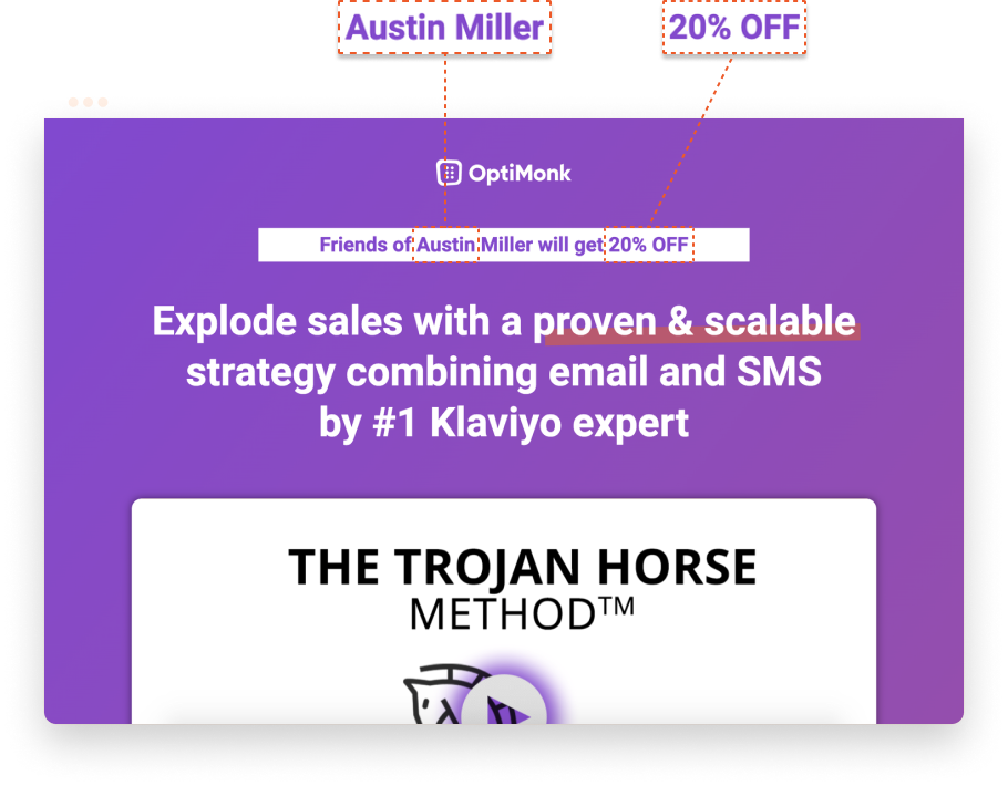 Tailor landing pages to top referral partners