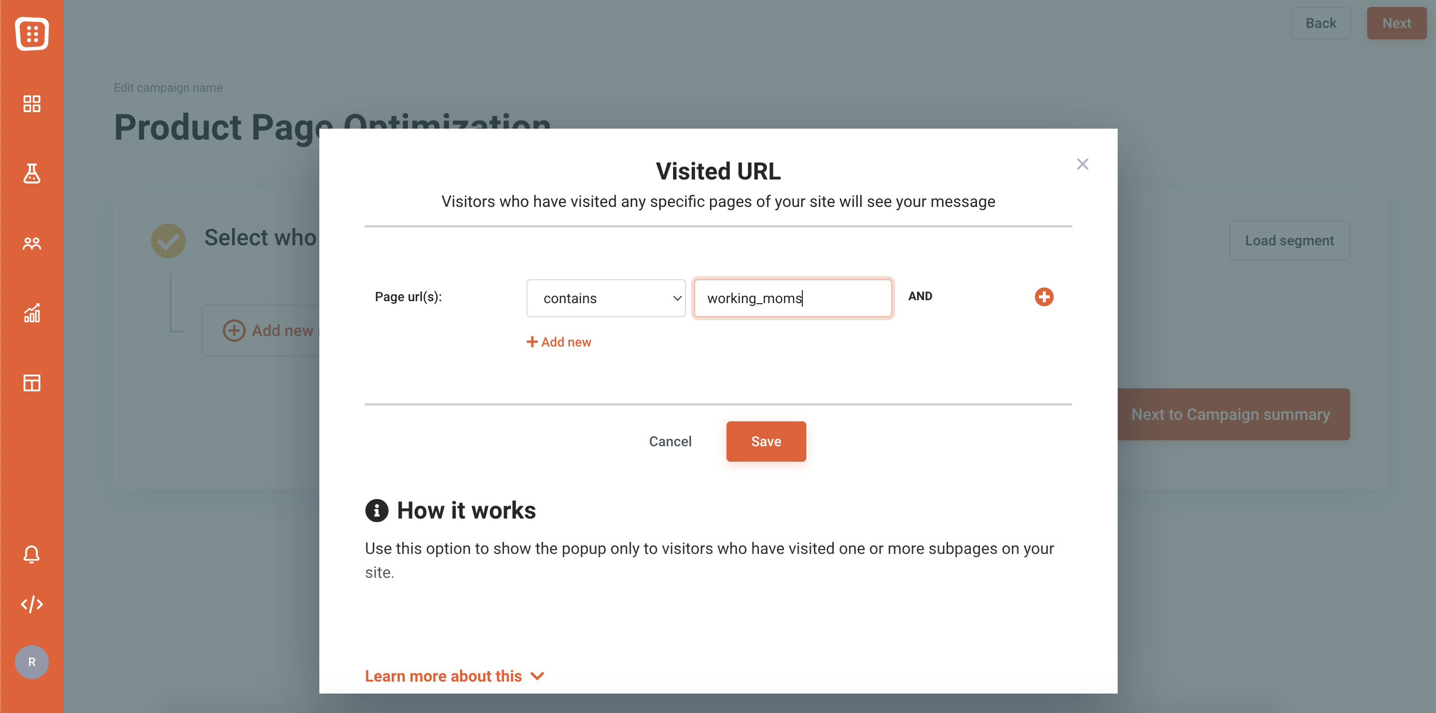 Visited URL